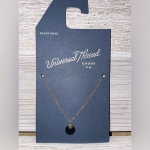 Universal Thread Black Onyx and gold necklace, NEW